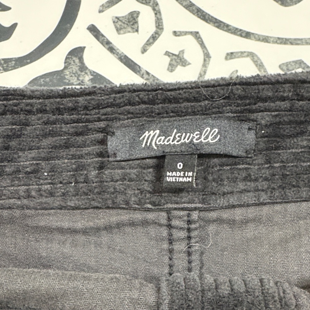 Madewell Black Corduroy Mini Skirt with Buttons - Picture 3 of 3